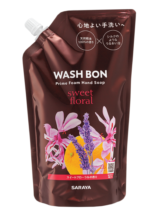 Wash Bon Prime Foam Hand Soap Sweet Floral Refill 500mL
